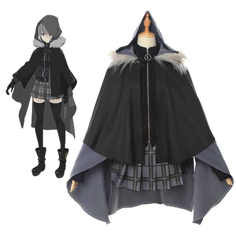 Fate Anime Merchandise - ชุดคอสเพลย์สีเทาจากอนิเมะเรื่อง Moon Fate แบบเสื้อคลุม ของสะสมจากอนิเมะ รุ่น